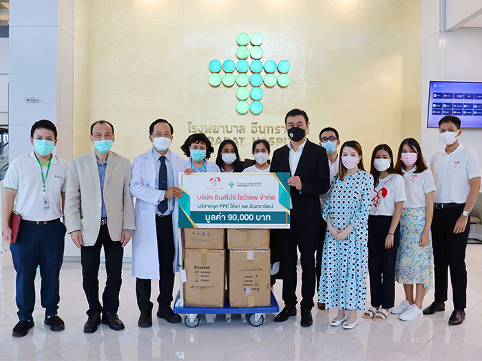คุณชนะชัย จุลจิราภรณ์ ได้มอบชุด PPE เพื่อเป็นขวัญและกำลังใจ