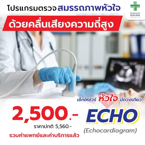 โปรแกรมตรวจหัวใจด้วยคลื่นสะท้อนความถี่สูง (ECHO)