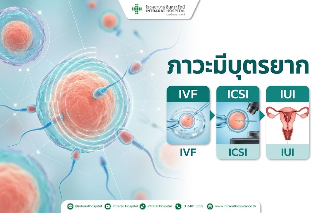 ภาวะมีบุตรยาก IVF, ICSI, IUI