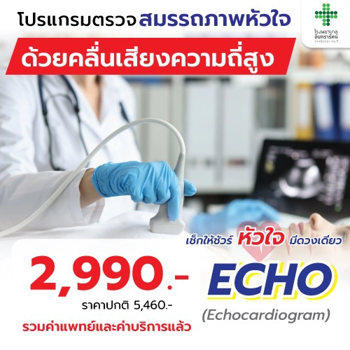 โปรแกรมตรวจหัวใจด้วยคลื่นสะท้อนความถี่สูง (ECHO)