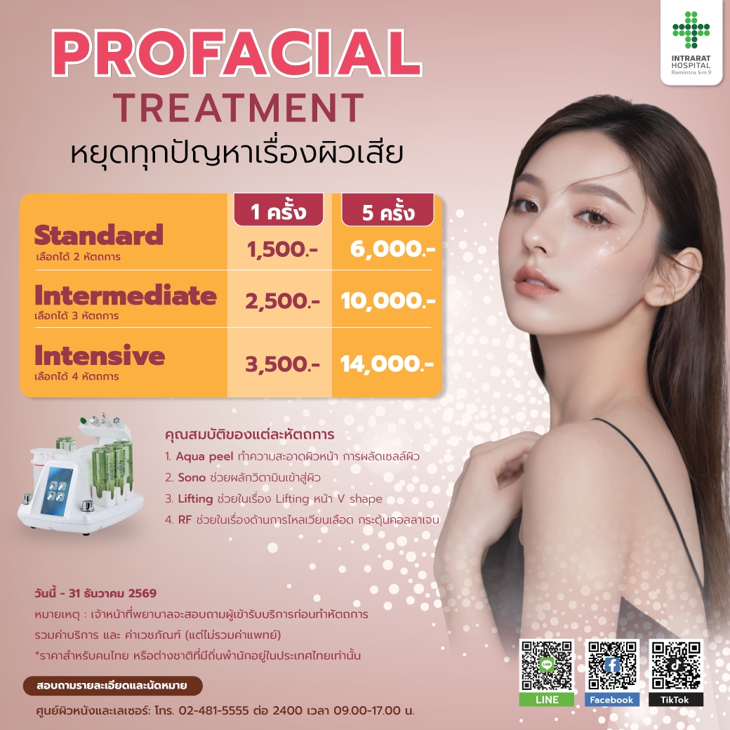 โปรแกรมทรีทเม้นต์หน้าใส Profacial Treatment